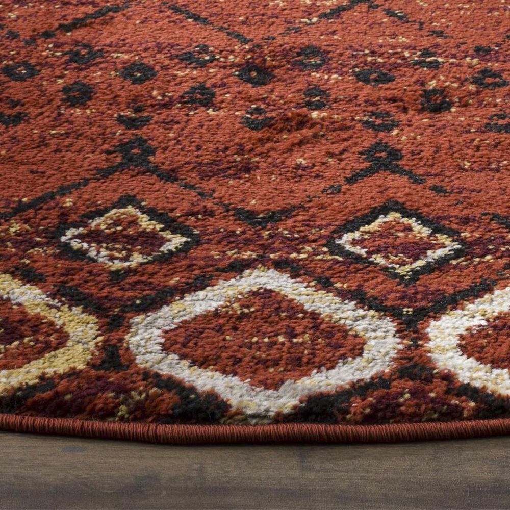 Safavieh Amsterdam AMS108D-5R 5&#39;1&quot; Round Terracotta/Multi Area Rug, , large