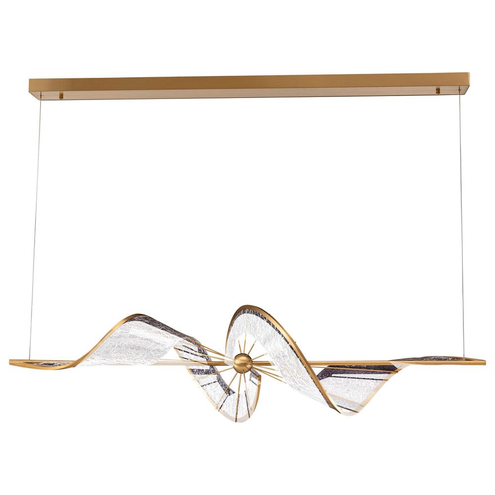 Golden Lighting Aurora 1-Light LED Linear Pendant in Brushed Champagne, , large