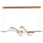 Golden Lighting Aurora 1-Light LED Linear Pendant in Brushed Champagne, , large
