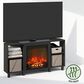 HOMLUX 47" Conner TV Stand with No Heat Electric Fireplace and 4 Open Shelves in Americano, , large