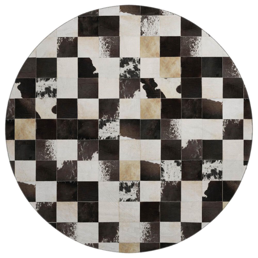 Dalyn Rug Company Bozeman BM10 Black 8" Round Area Rug, , large