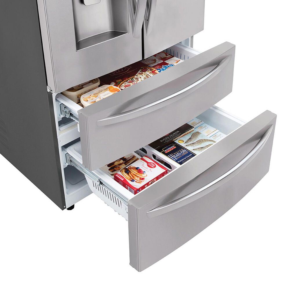 LG 28 Cu. Ft. Capacity 4Door French Door Refrigerator in Stainless Steel NFM