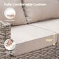 HOMLUX 8-Piece Outdoor Modular Sofa Conversation Set in Beige, , large
