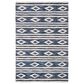 Safavieh Micro-Loop MLP153N 4" x 6" Navy and Ivory Area Rug, , large