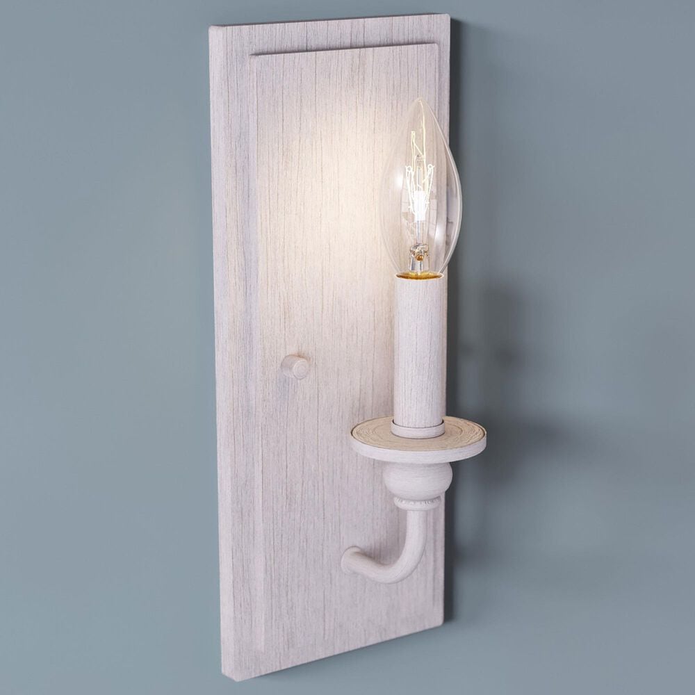Hunter Southcrest 1-Light Wall Sconce in Distressed White, , large