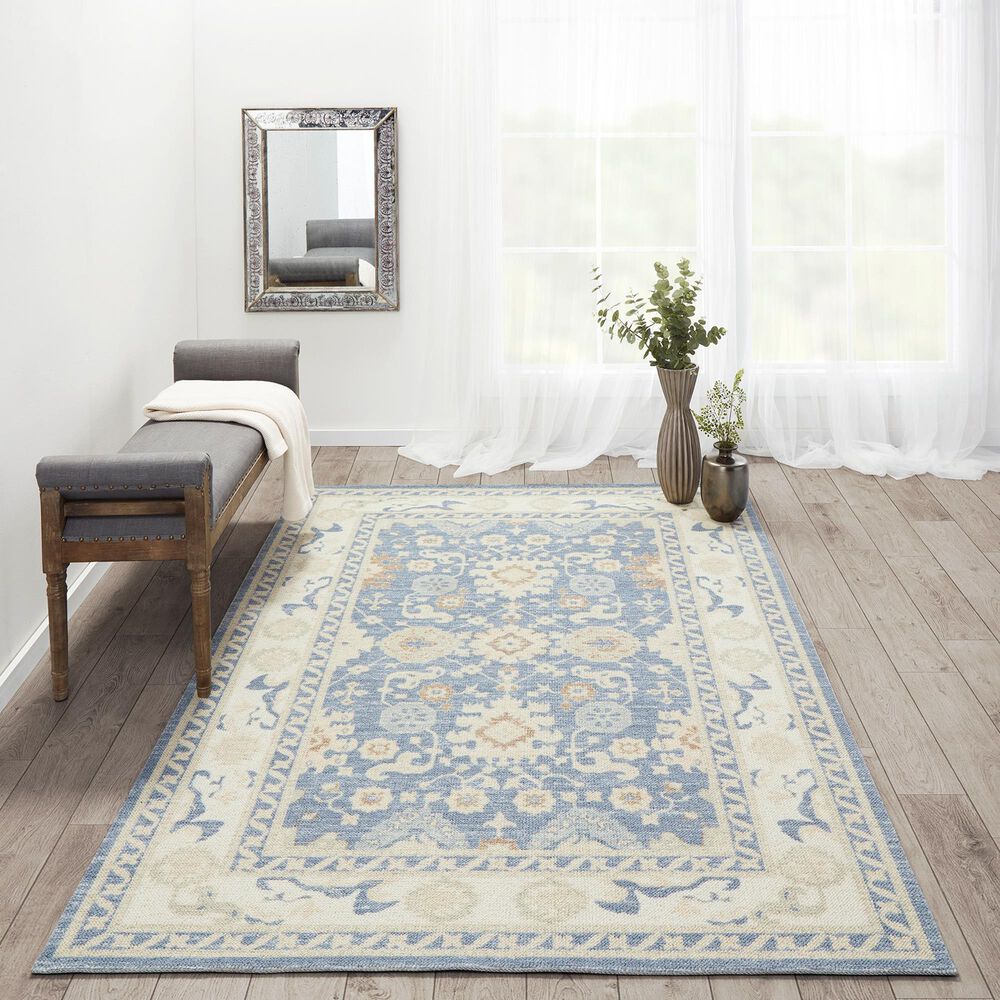 Momeni Anatolia ANA-7 5&#39;3&quot; x 7&#39;6&quot; Light Blue Area Rug, , large