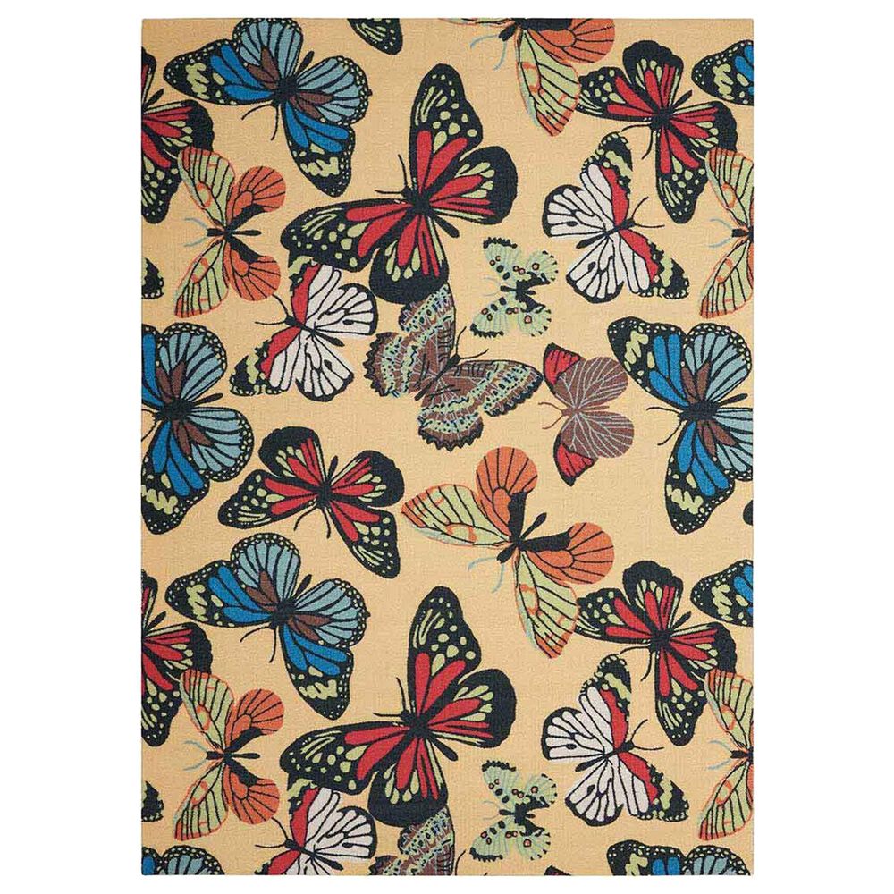 Nourison Home & Garden 10" x 13" Yellow Indoor/Outdoor Area Rug, , large