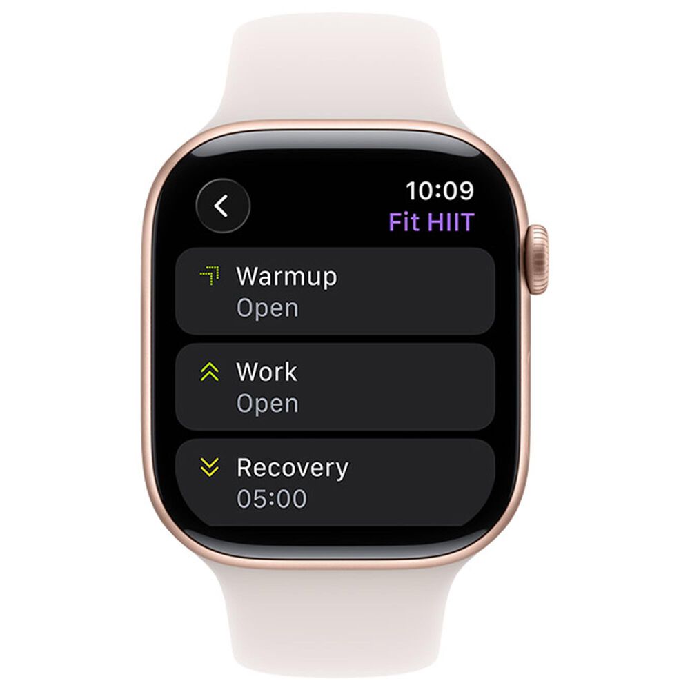 Apple Watch Series 11 (GPS) 46mm Aluminum Case with Light Blush Sport Band - M/L in Rose Gold and 2-Year AppleCare+, , large