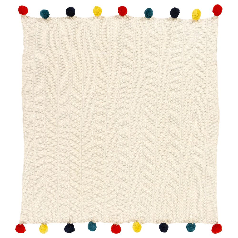 Surya Inc Vivi 50" x 70" Throw in Cream, , large