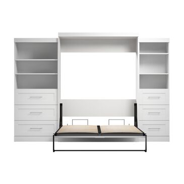 Bestar Pur 126" Queen Wall Bed Kit in White, , large