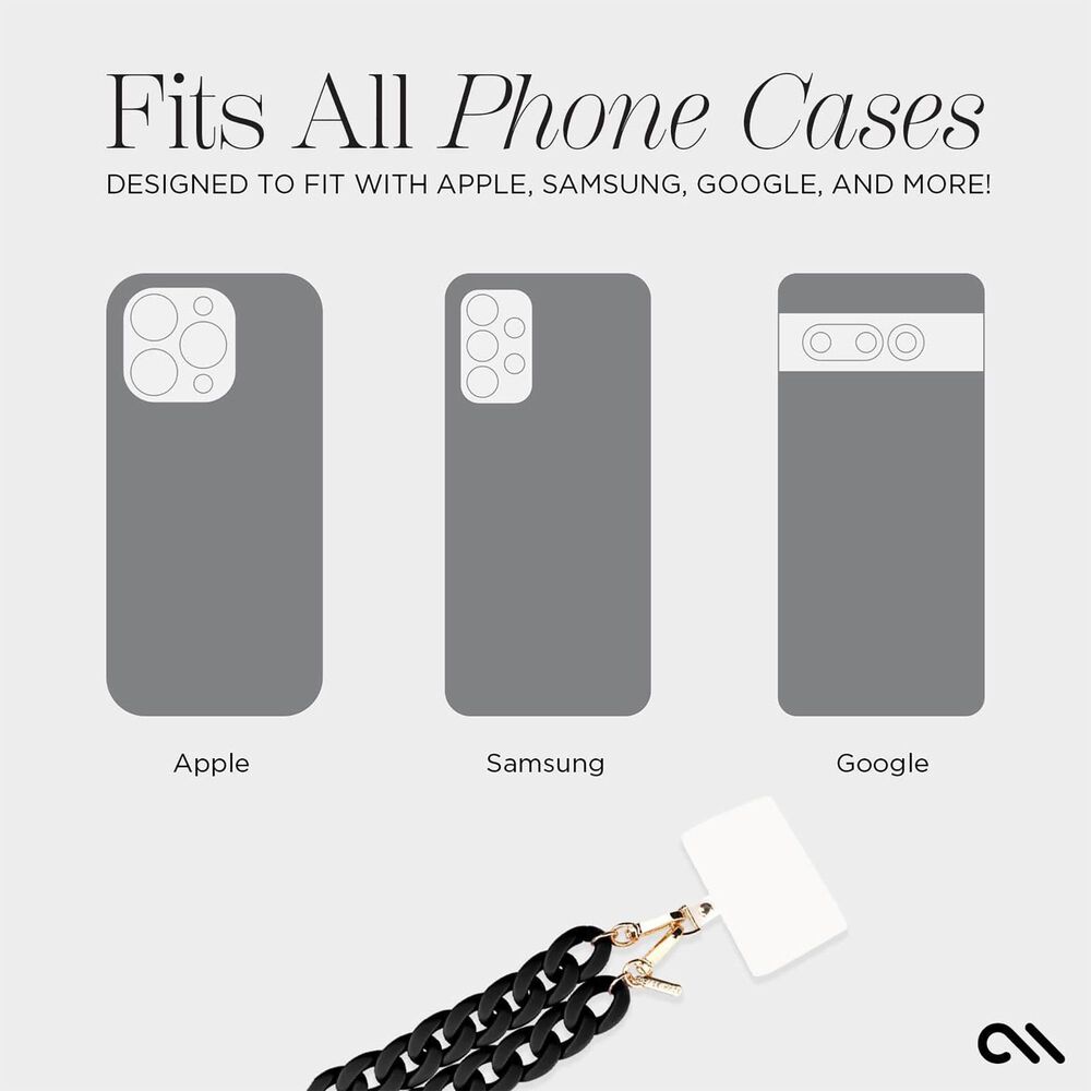 Case-Mate Crossbody Phone Chain in Black, , large