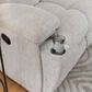 Simeon Collection Buster Manual Dual Reclining Console Loveseat in Opal Taupe Velvet, , large