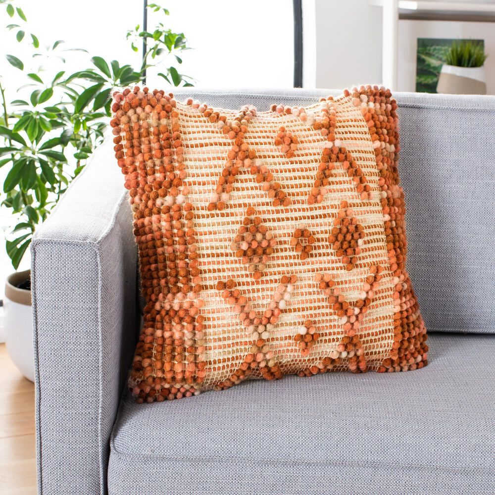 Safavieh Baird 20&quot; Pillow in Rust, , large