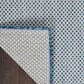 Nourison Courtyard Ivory and Blue 2"2" x 10" Indoor/Outdoor Runner, , large