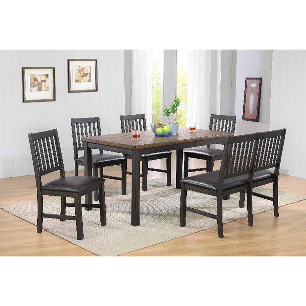 Radius Ashford 6-Piece Dining Set in Brown and Black, , large
