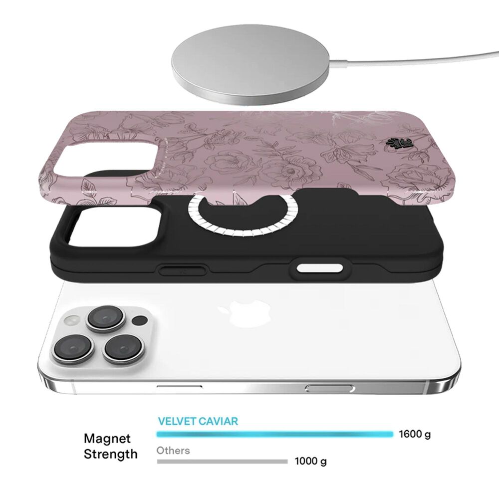 Velvet Caviar MagSafe Case for Apple iPhone 16 Pro Max - Dusty Rose Chrome Floral, , large