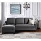 OSP Home Lester 1-Piece Stationary Sleeper Sofa Chaise in Grey, , large