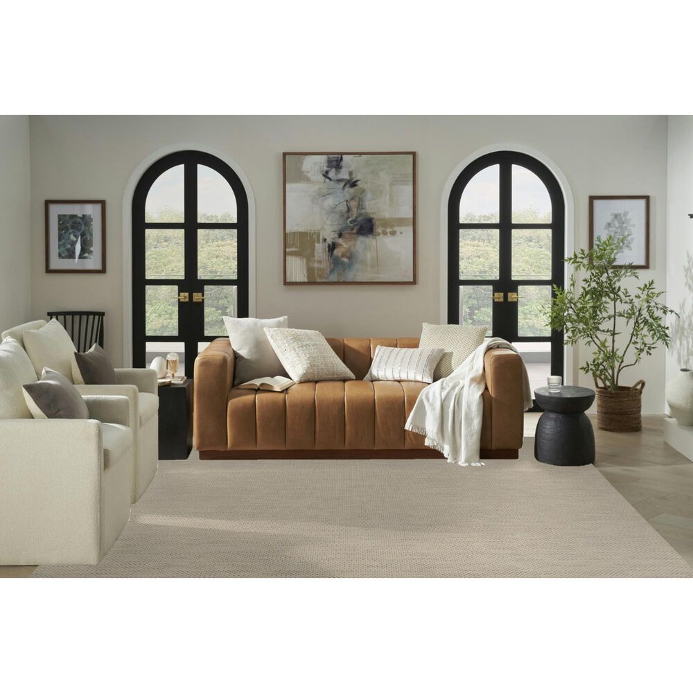 Nourison Courtyard Ivory and Silver 8&#39; x 10&#39; Indoor/Outdoor Area Rug, , large