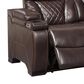 Ashley Warnerton Dual Power Reclining Sofa with Power Headrests in Chocolate, , large