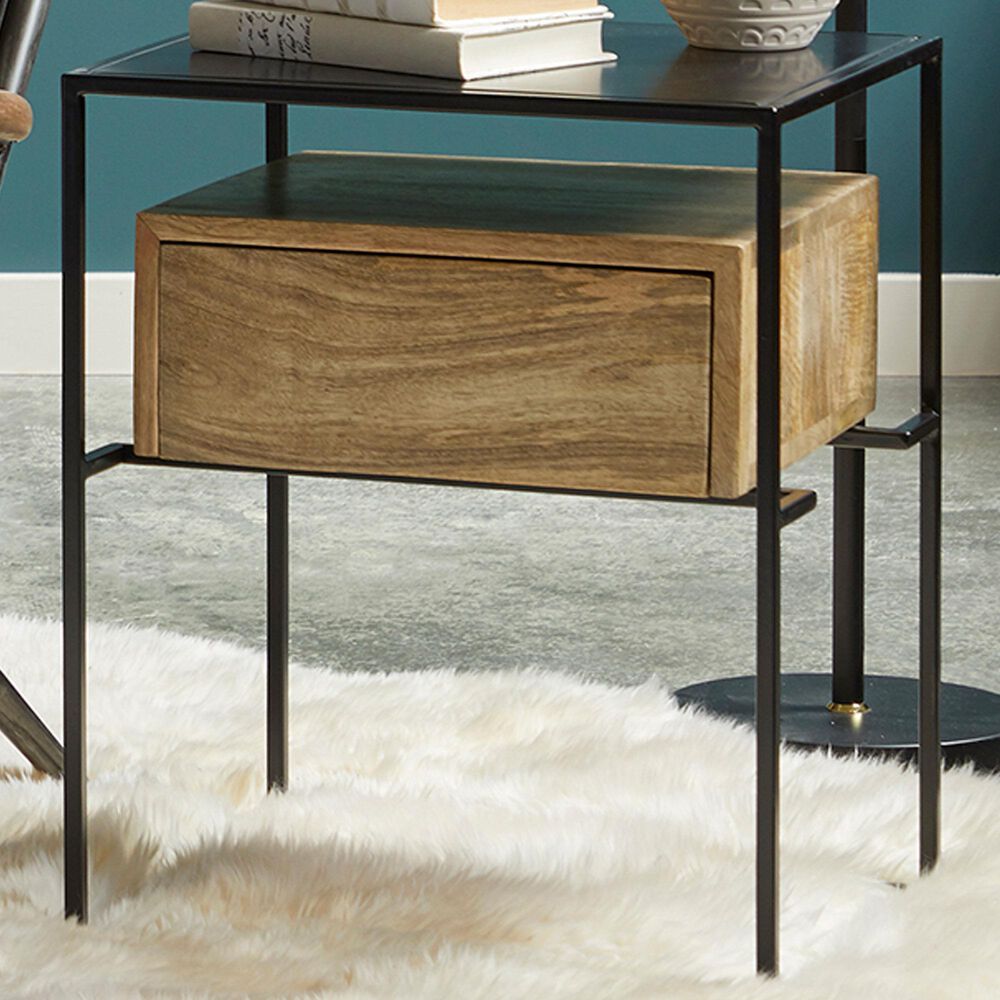 Accentric Approach Side Table in Brown and Black, , large