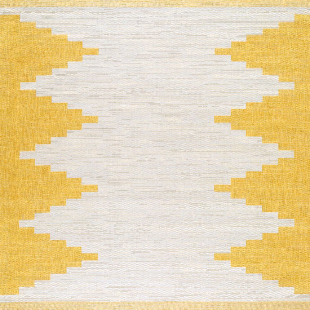 Surya Eagean EAG-2437 Mustard and Ivory 6&#39;7&quot; Square Indoor/Outdoor Area Rug, , large