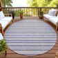 Dalyn Rug Company Soft Essentials Striped Plum 8" Round Indoor/Outdoor Area Rug, , large
