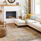 Surya Reina Cream, Light Gray, Light Brown, Tan, Denim and Mustard 10" x 13"11" Area Rug, , large