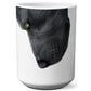 American Brand Studio 15 Oz Black Labrador Snout Mug in White, , large