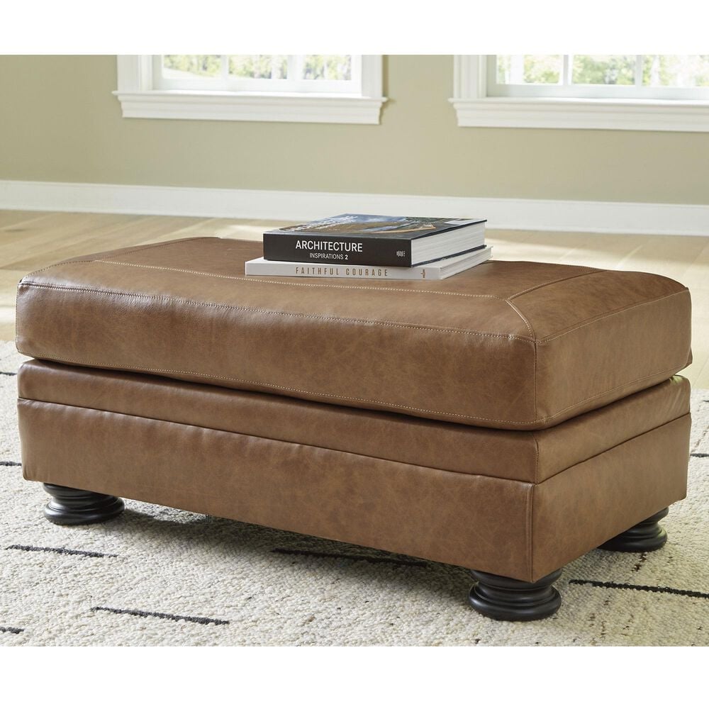 Ashley Carianna Ottoman in Caramel, , large