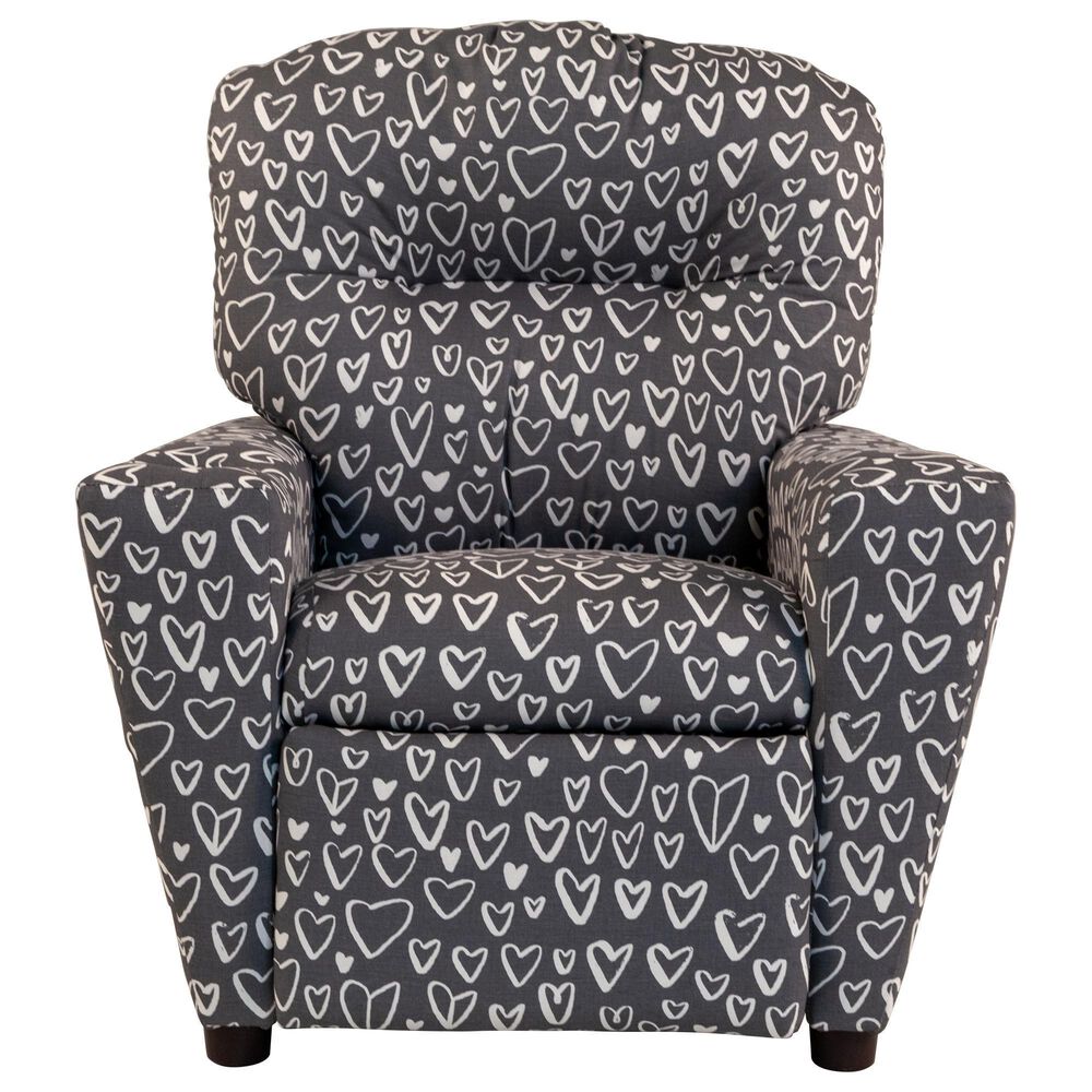 Ridgecrest Child's Recliner with Cupholder in Gray, , large