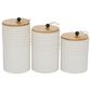 Maple and Jade Country Cottage Decorative Jar in White and Brown (Set of 3), , large