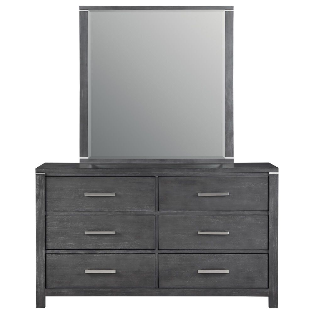 New Heritage Design Odessa 4-Piece Queen Bedroom Set in Charcoal and Silver, , large