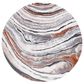 Safavieh Cyrus Shag CYR134F CYRUS SHAG 6"7" Round Grey and Rust Area Rug, , large