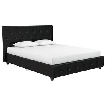 DHP Dean Full Upholstered Bed in Black, , large