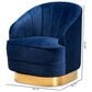 Baxton Studio Fiore Swivel Accent Chair in Royal Blue, , large