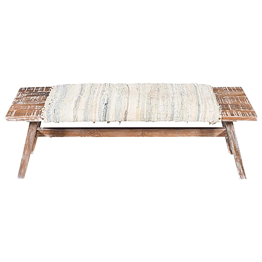 L.R. Home Timson 50&quot; Wooden Bench in Brown, , large