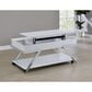 Steve Silver Furniture Zena Lift-Top Cocktail Table with Casters in White and Chrome, , large