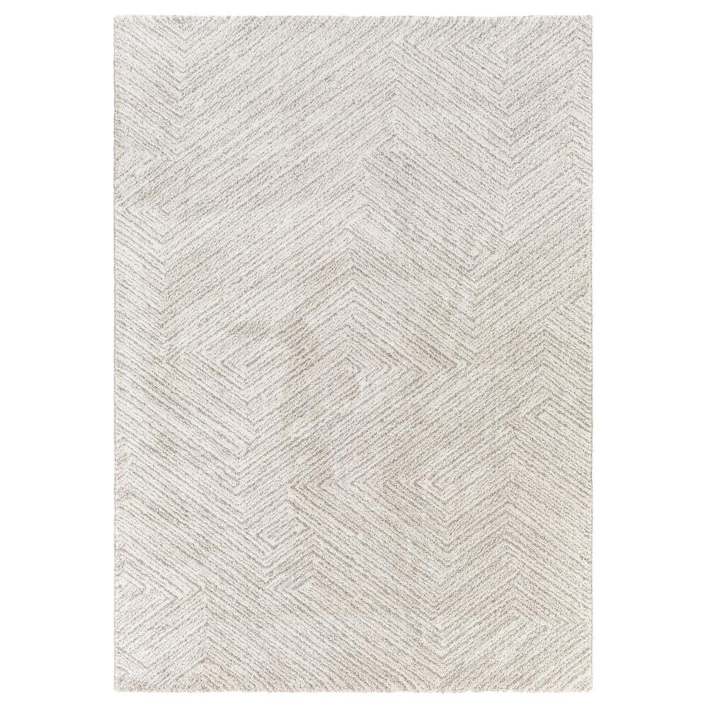 Surya Gavic 4" x 6" Light Slate, Light Beige and Black Area Rug, , large