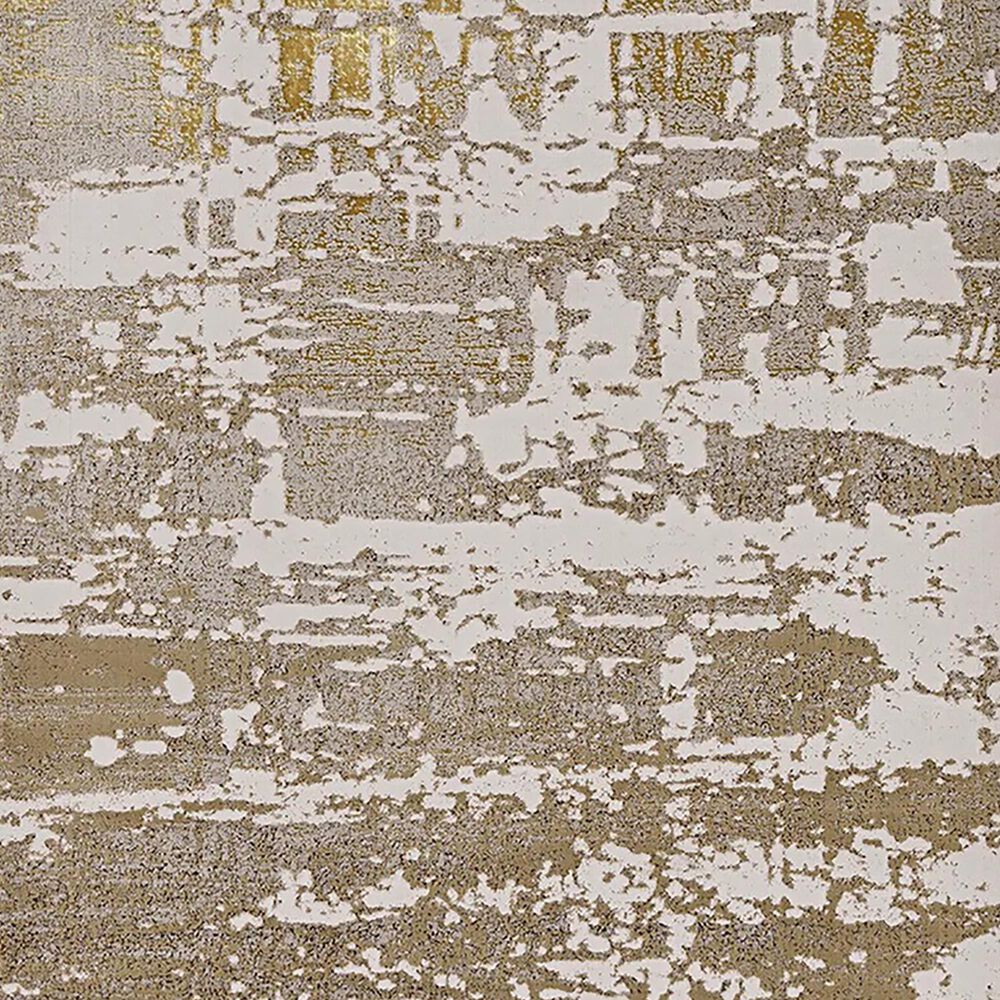 Kas Oriental Rugs Luna Escape 3&#39;3&quot; x 4&#39;11&quot; Ivory and Gold Area Rug, , large