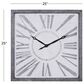 Maple and Jade 25" Metal Wall Clock in Grey, , large