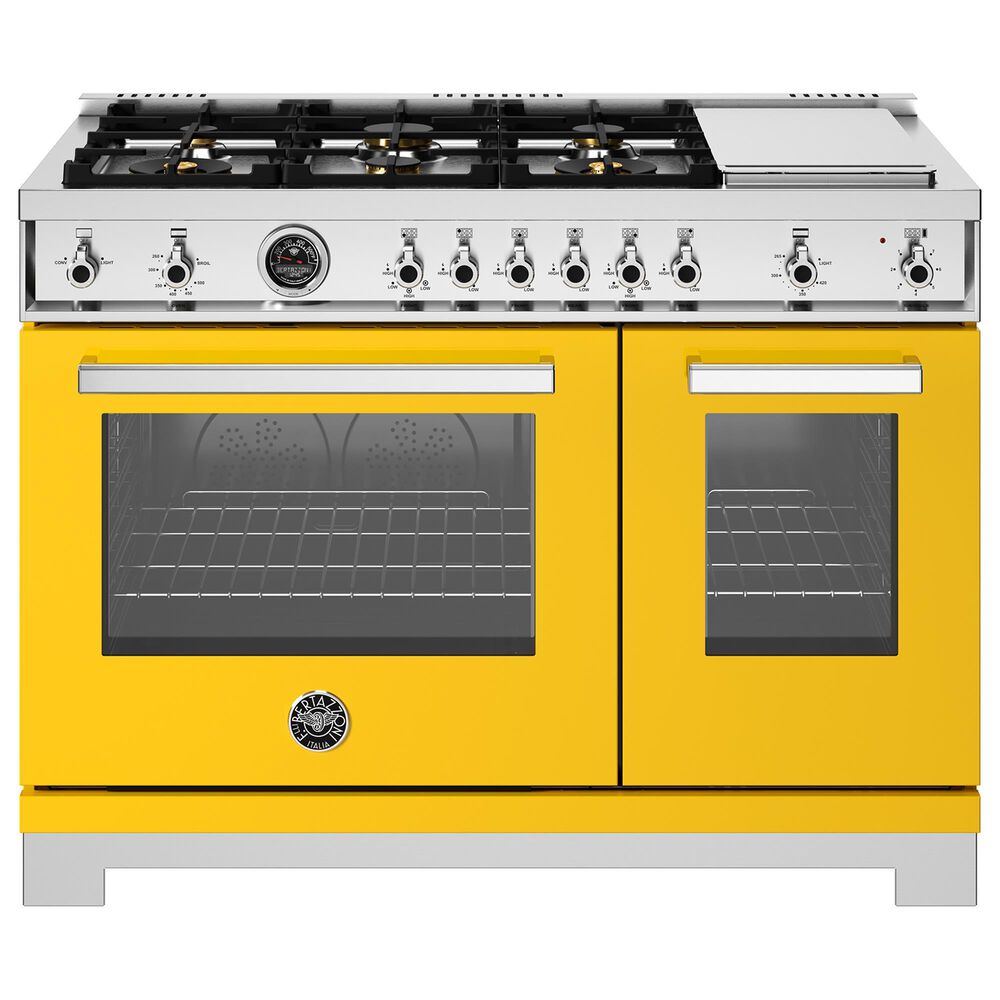 Bertazzoni Professional 7.1 Cu. Ft. Freestanding All-Gas Range in Giallo, , large