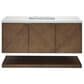 James Martin Vanities Marcello 48" Single Bathroom Vanity in Chestnut with 3 cm Arctic Fall Solid Surface Top and Rectangular Sink, , large