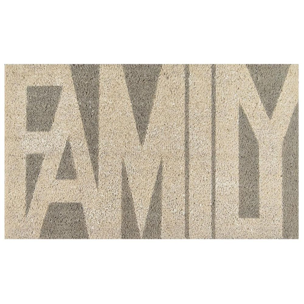 Novogratz Aloha Family ALO-1 1"6" x 2"6" Grey Door Mat, , large