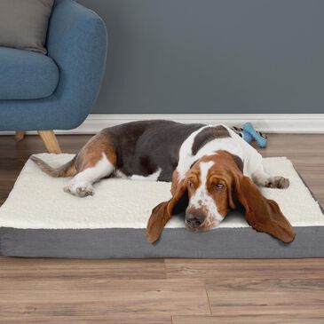 Timberlake Petmaker Medium Orthopedic Sherpa Top Pet Bed in Gray, , large