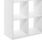 HOMLUX 8-Cube Reversible Open Back Bookshelf in White, , large