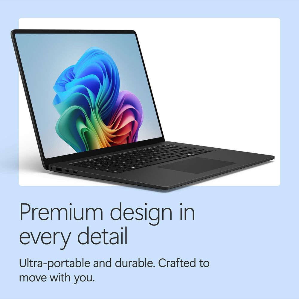 Microsoft Surface Laptop | 15-inch | Snapdragon X2 Elite (12 core) | 16GB RAM | 1TB SSD | Black | Windows 11 | (Latest Model, 8th Edition), , large