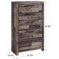 Signature Design by Ashley Derekson 5 Drawer Chest in Walnut and Gray, , large