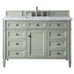 James Martin Vanities Brittany 48" Single Bathroom Vanity in Sage Green with 3 cm Arctic Fall Solid Surface Top and Rectangular Sink, , large