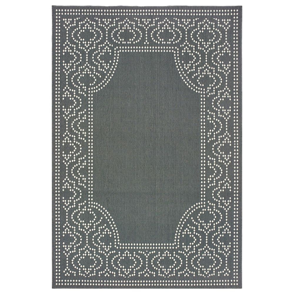 Oriental Weavers Marina 1247X 3"7" x 5"6" Grey and Ivory Area Rug, , large