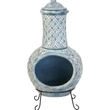 Zentro Living Large Lattice Diamond Chiminea in Grigio, , large